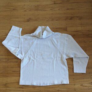 MADEWELL Ivory Herringbone Brushed Knit Mockneck Pullover - Size Small